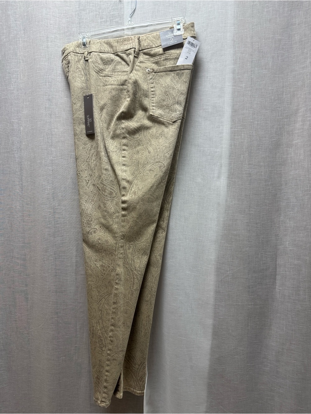 Chico's Beige Paisley Slim Pants